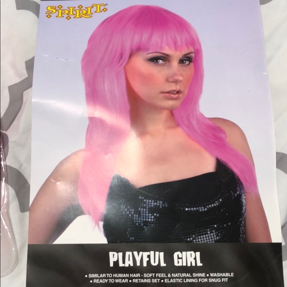 Pink wig